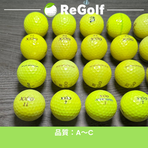 【中古】 ロストボール ゼクシオ カラーボール イエロー 銘柄混合 20球 ACランク ゴルフボール リゴルフ