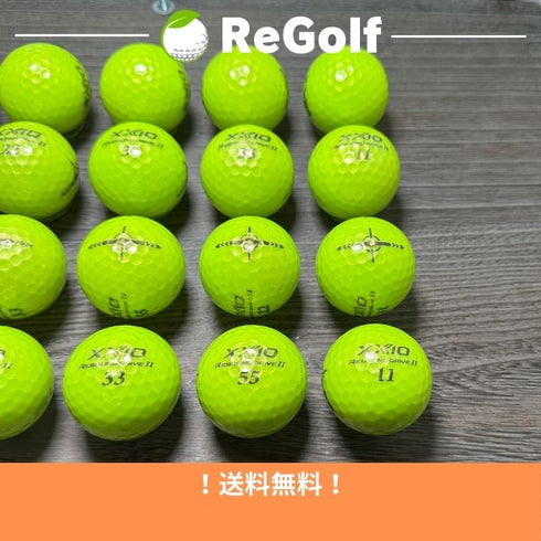 【中古】 ロストボール XXIO ゼクシオ リバウンドドライブ 2 ライムイエロー 20球 Aランク ゴルフボール リゴルフ