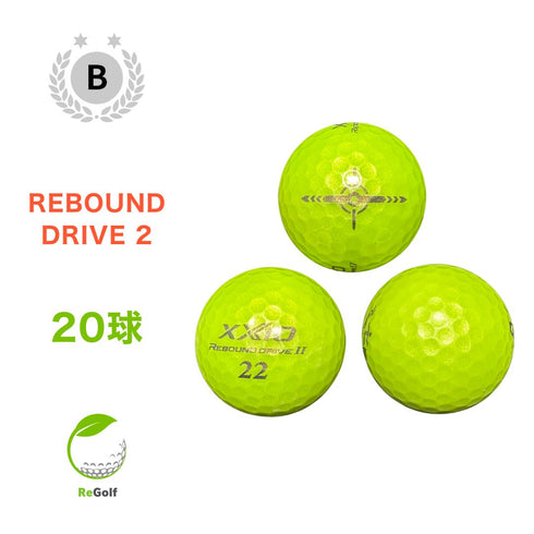 【中古】 ロストボール XXIO ゼクシオ リバウンドドライブ 2 ライムイエロー 20球 Bランク ゴルフボール リゴルフ