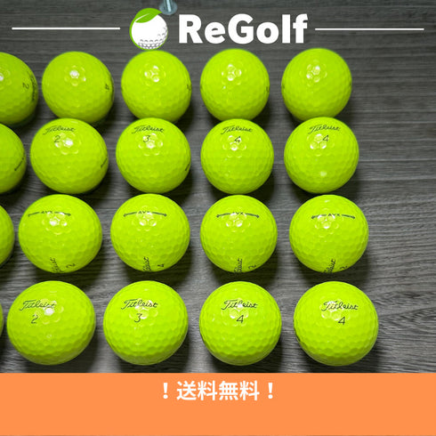 【中古】 ロストボール タイトリスト AVX イエロー 2022年モデル 20球 Aランク ゴルフボール リゴルフ