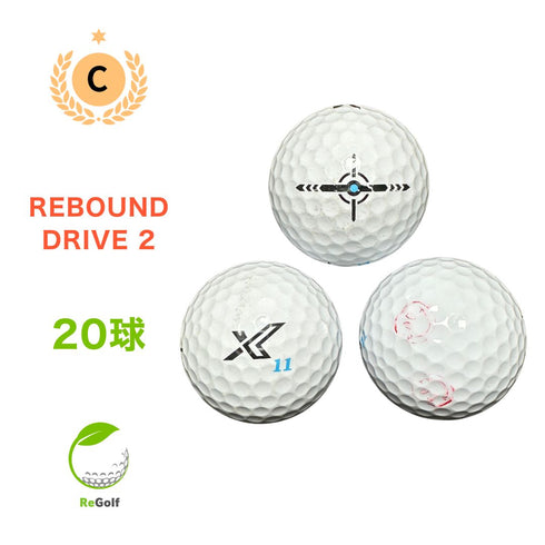 【中古】 ロストボール ゼクシオ リバウンドドライブ 2 X Mark Edition ホワイト 20球 Cランク ゴルフボール リゴルフ