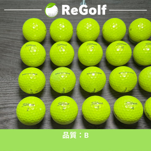 【中古】 ロストボール タイトリスト AVX イエロー 2022年モデル 20球 Bランク ゴルフボール リゴルフ