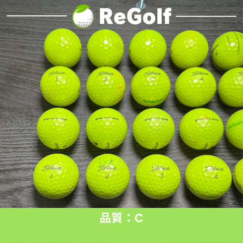 【中古】 ロストボール タイトリスト AVX イエロー 2022年モデル 20球 Cランク ゴルフボール リゴルフ