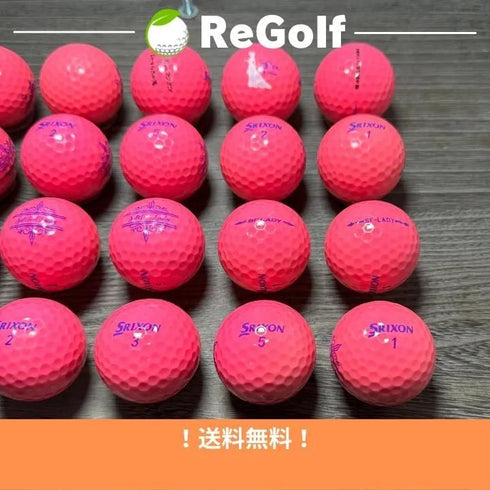 【中古】 ロストボール スリクソン ソフトフィール SF LADY レディ ピンク 年式混合 20球 ACランク ゴルフボール リゴルフ