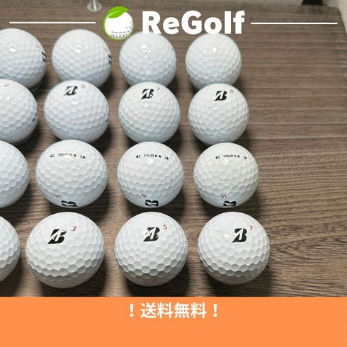 【中古】 ロストボール ブリヂストン ツアーB TOUR B X ホワイト 2024年モデル 20球 Aランク ゴルフボール リゴルフ