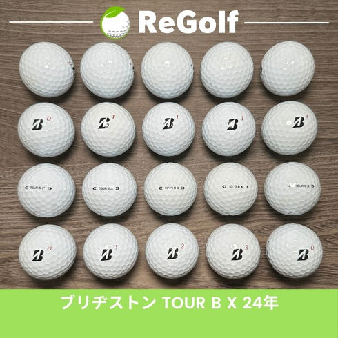 【中古】 ロストボール ブリヂストン ツアーB TOUR B X ホワイト 2024年モデル 20球 Bランク ゴルフボール リゴルフ