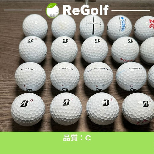 【中古】 ロストボール ブリヂストン ツアーB TOUR B X ホワイト 2024年モデル 20球 Cランク ゴルフボール リゴルフ