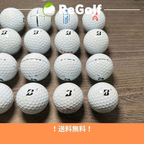 【中古】 ロストボール ブリヂストン ツアーB TOUR B X ホワイト 2024年モデル 20球 Cランク ゴルフボール リゴルフ