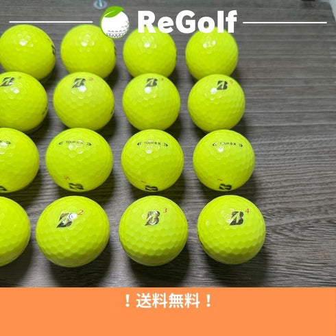 【中古】 ロストボール ブリヂストン ツアーB TOUR B X イエロー 2024年モデル 20球 Aランク ゴルフボール リゴルフ