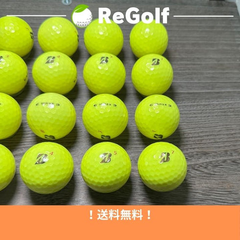 【中古】 ロストボール ブリヂストン ツアーB TOUR B X イエロー 2024年モデル 20球 Bランク ゴルフボール リゴルフ