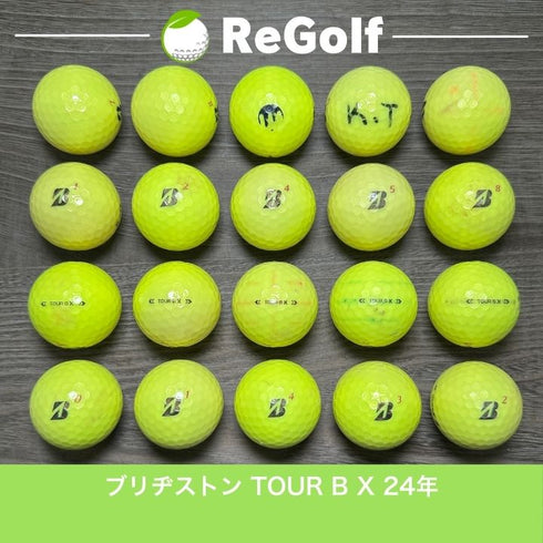 【中古】 ロストボール ブリヂストン ツアーB TOUR B X イエロー 2024年モデル 20球 ぉ試ランク ゴルフボール リゴルフ