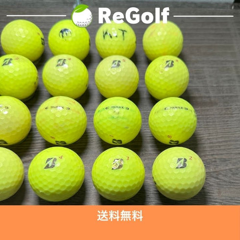 【中古】 ロストボール ブリヂストン ツアーB TOUR B X イエロー 2024年モデル 20球 ぉ試ランク ゴルフボール リゴルフ
