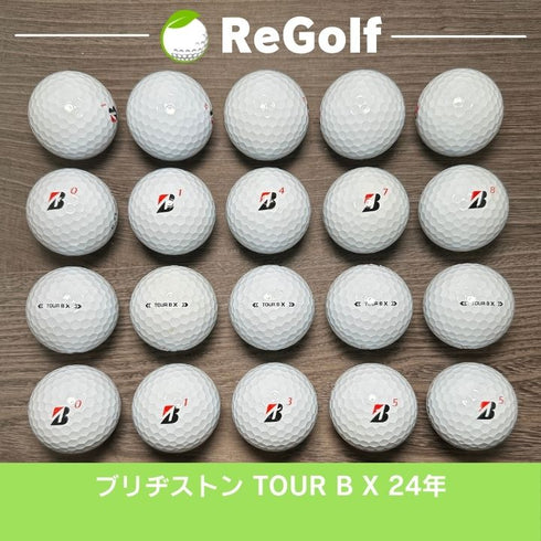 【中古】 ロストボール ブリヂストン ツアーB TOUR B X コーポレートカラー 2024年モデル 20球 Bランク ゴルフボール リゴルフ