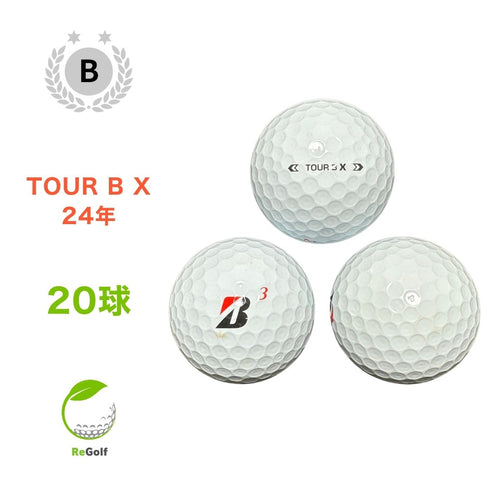 【中古】 ロストボール ブリヂストン ツアーB TOUR B X コーポレートカラー 2024年モデル 20球 Bランク ゴルフボール リゴルフ