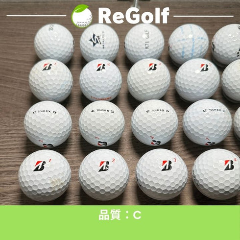 【中古】 ロストボール ブリヂストン ツアーB TOUR B X コーポレートカラー 2024年モデル 20球 Cランク ゴルフボール リゴルフ