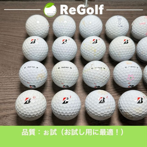 【中古】 ロストボール ブリヂストン ツアーB TOUR B X コーポレートカラー 2024年モデル 20球 ぉ試ランク ゴルフボール リゴルフ