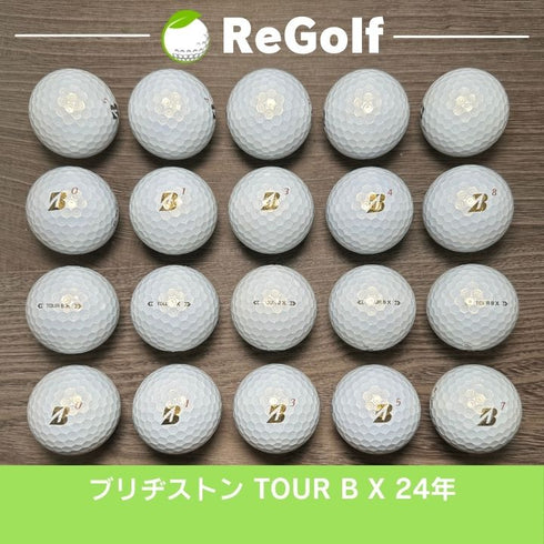 【中古】 ロストボール ブリヂストン ツアーB TOUR B X パール 2024年モデル 20球 Bランク ゴルフボール リゴルフ