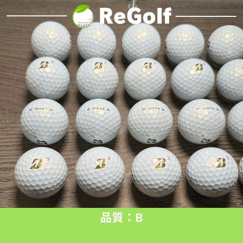 【中古】 ロストボール ブリヂストン ツアーB TOUR B X パール 2024年モデル 20球 Bランク ゴルフボール リゴルフ