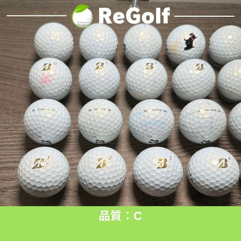 【中古】 ロストボール ブリヂストン ツアーB TOUR B X ピンク 2024年モデル 20球 Cランク ゴルフボール リゴルフ