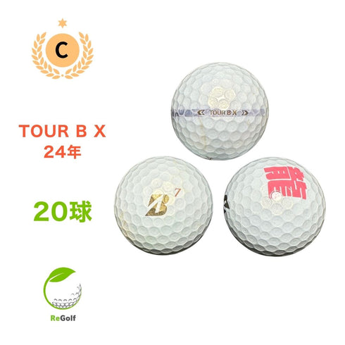 【中古】 ロストボール ブリヂストン ツアーB TOUR B X ピンク 2024年モデル 20球 Cランク ゴルフボール リゴルフ