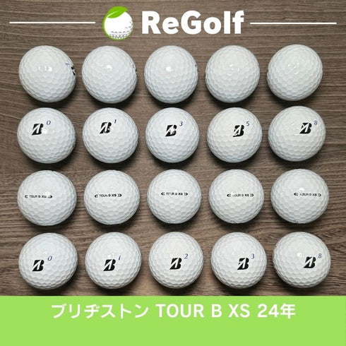 【中古】 ロストボール ブリヂストン ツアーB TOUR B XS ホワイト 2024年モデル 20球 Aランク ゴルフボール リゴルフ