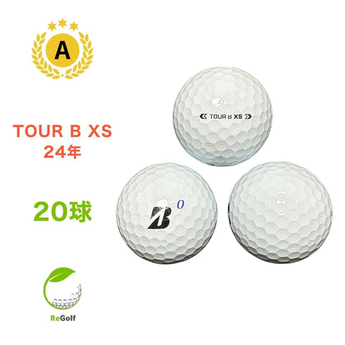 【中古】 ロストボール ブリヂストン ツアーB TOUR B XS ホワイト 2024年モデル 20球 Aランク ゴルフボール リゴルフ
