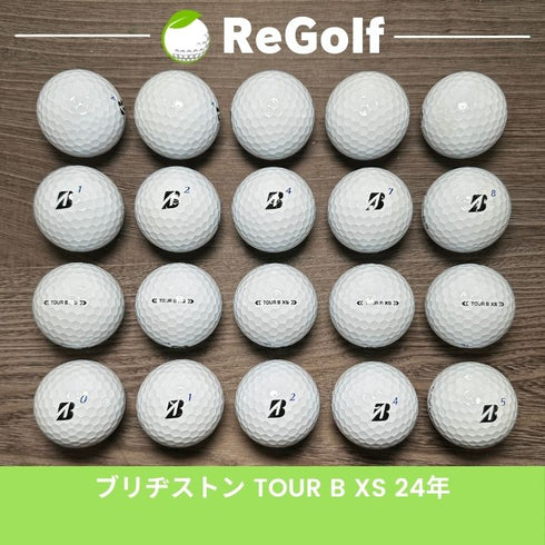 【中古】 ロストボール ブリヂストン ツアーB TOUR B XS ホワイト 2024年モデル 20球 Bランク ゴルフボール リゴルフ