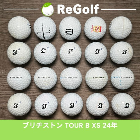 【中古】 ロストボール ブリヂストン ツアーB TOUR B XS ホワイト 2024年モデル 20球 Cランク ゴルフボール リゴルフ
