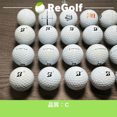 【中古】 ロストボール ブリヂストン ツアーB TOUR B XS ホワイト 2024年モデル 20球 Cランク ゴルフボール リゴルフ