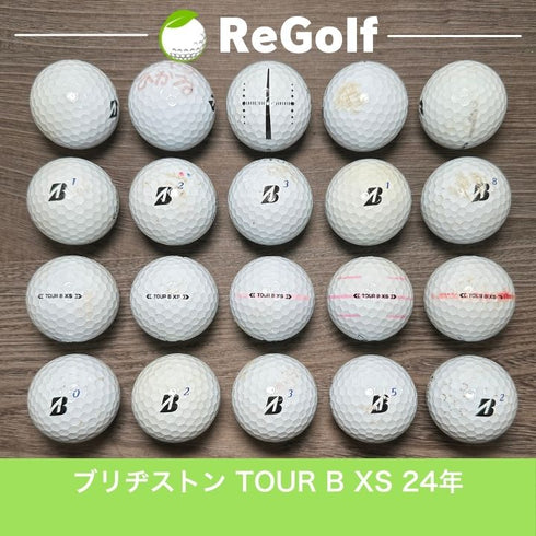【中古】 ロストボール ブリヂストン ツアーB TOUR B XS ホワイト 2024年モデル 20球 ぉ試ランク ゴルフボール リゴルフ