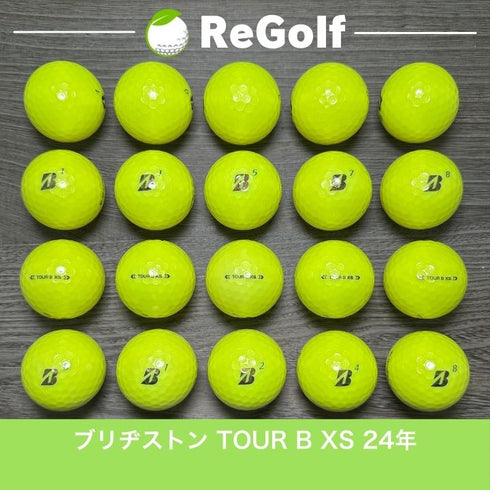 【中古】 ロストボール ブリヂストン ツアーB TOUR B XS イエロー 2024年モデル 20球 Aランク ゴルフボール リゴルフ