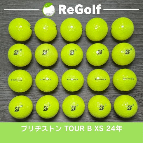【中古】 ロストボール ブリヂストン ツアーB TOUR B XS イエロー 2024年モデル 20球 Bランク ゴルフボール リゴルフ