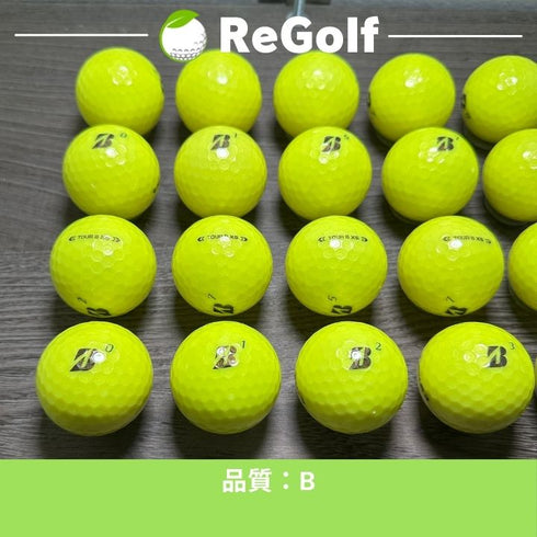 【中古】 ロストボール ブリヂストン ツアーB TOUR B XS イエロー 2024年モデル 20球 Bランク ゴルフボール リゴルフ