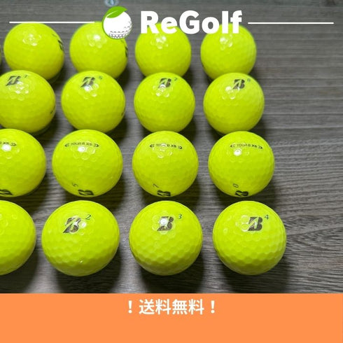【中古】 ロストボール ブリヂストン ツアーB TOUR B XS イエロー 2024年モデル 20球 Bランク ゴルフボール リゴルフ