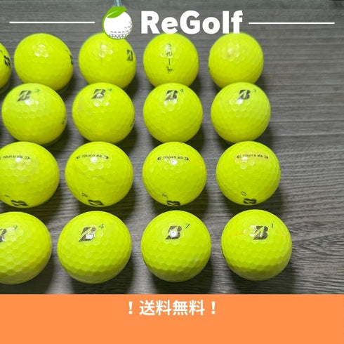 【中古】 ロストボール ブリヂストン ツアーB TOUR B XS イエロー 2024年モデル 20球 Cランク ゴルフボール リゴルフ