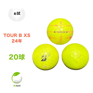 【中古】 【送料無料】 ロストボール ブリヂストン ツアーB TOUR B XS イエロー 2024年モデル 20球 ぉ試ランク ゴルフボール リゴルフ