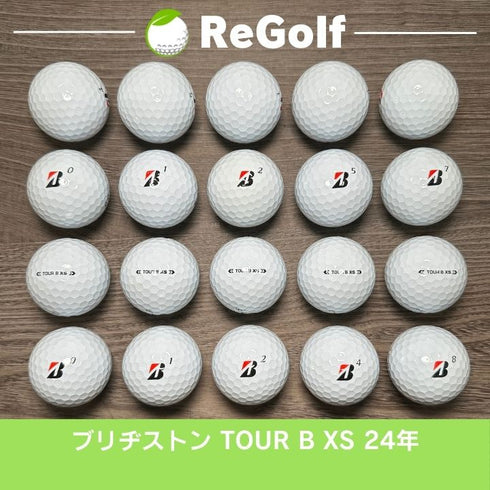 【中古】 ロストボール ブリヂストン ツアーB TOUR B XS ホワイト 2024年モデル 20球 Aランク ゴルフボール リゴルフ