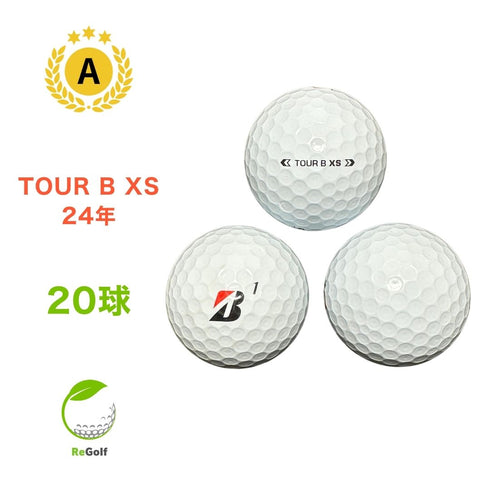 【中古】 ロストボール ブリヂストン ツアーB TOUR B XS ホワイト 2024年モデル 20球 Aランク ゴルフボール リゴルフ