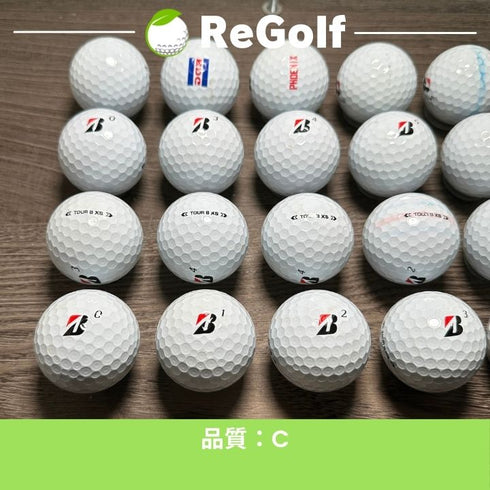 【中古】 ロストボール ブリヂストン ツアーB TOUR B XS コーポレートカラー 2024年モデル 20球 Cランク ゴルフボール リゴルフ