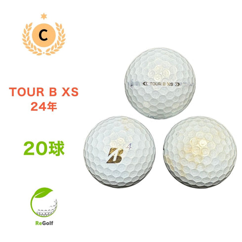 【中古】 ロストボール ブリヂストン ツアーB TOUR B XS パール 2024年モデル 20球 Cランク ゴルフボール リゴルフ