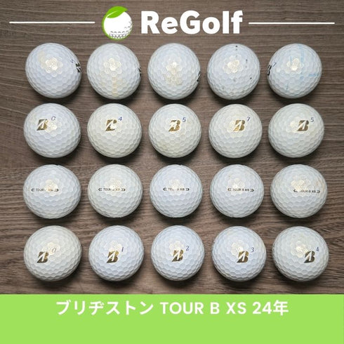 【中古】 ロストボール ブリヂストン ツアーB TOUR B XS パール 2024年モデル 20球 Cランク ゴルフボール リゴルフ