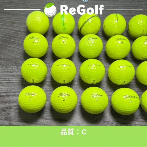 【中古】 ロストボール タイトリスト AVX イエロー 2020年モデル 20球 Cランク ゴルフボール リゴルフ