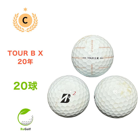 【中古】 ロストボール ブリヂストン ツアーB TOUR B X ホワイト 2020年モデル 20球 ACランク ゴルフボール リゴルフ