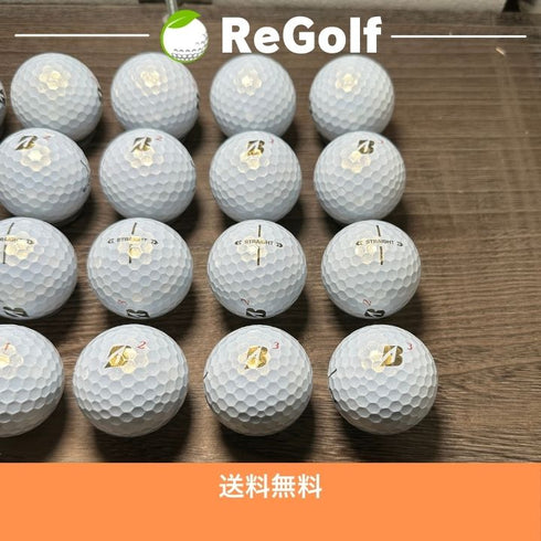 【中古】 ロストボール ブリヂストン スーパー ストレート パール 2025年モデル 20球 Aランク ゴルフボール リゴルフ