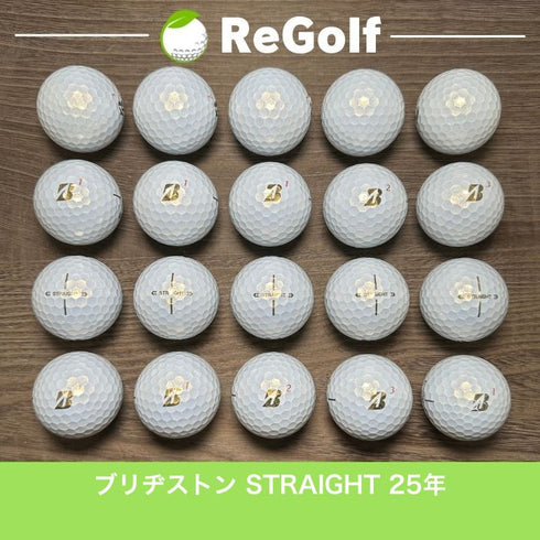 【中古】 ロストボール ブリヂストン スーパー ストレート パール 2025年モデル 20球 Bランク ゴルフボール リゴルフ