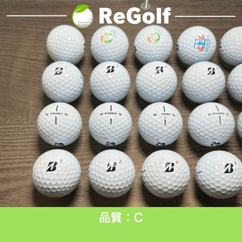 【中古】 ロストボール ブリヂストン スーパー ストレート ホワイト 2025年モデル 20球 Cランク ゴルフボール リゴルフ