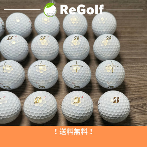 【中古】 ロストボール ブリヂストン スーパー ストレート パール 2023年モデル 20球 Aランク ゴルフボール リゴルフ