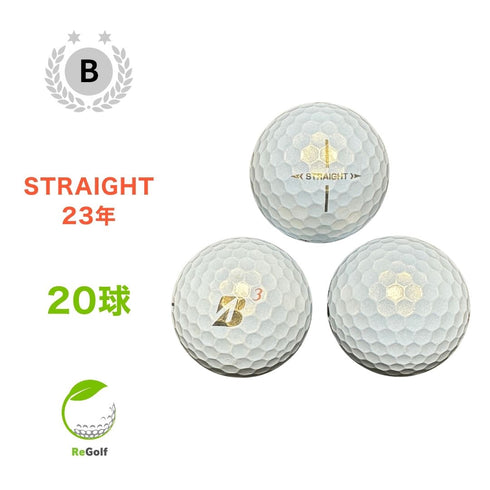【中古】 ロストボール ブリヂストン スーパー ストレート パール 2023年モデル 20球 Bランク ゴルフボール リゴルフ
