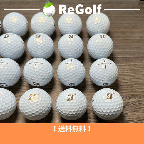 【中古】 ロストボール ブリヂストン スーパー ストレート パール 2023年モデル 20球 Bランク ゴルフボール リゴルフ