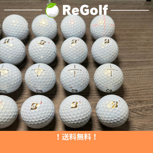【中古】 ロストボール ブリヂストン スーパー ストレート パール 2023年モデル 20球 Cランク ゴルフボール リゴルフ
